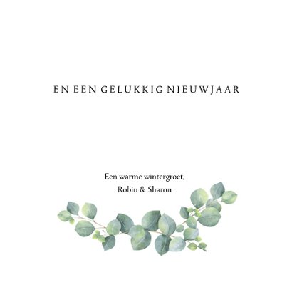 Kerstkaart botanisch eucalyptus foto 3