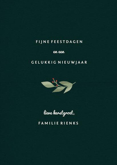 Kerstkaart botanisch fotokader met schaduw 3