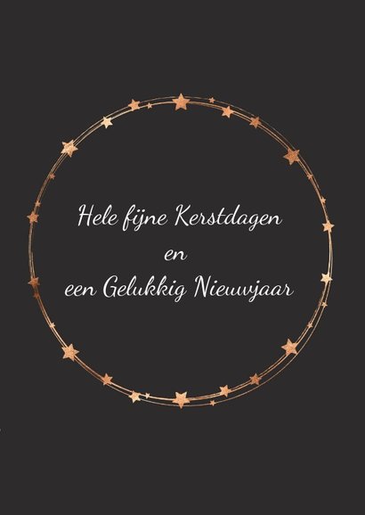 Kerstkaart Botanisch met koper kleur 3
