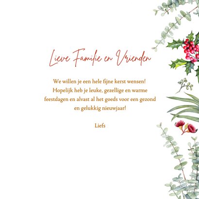 Kerstkaart botanische takken 3