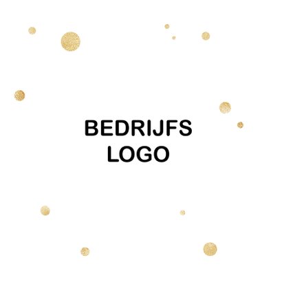 Kerstkaart bubbles in zwart-wit met goud 2