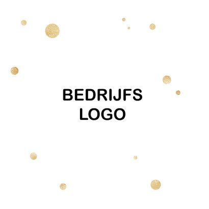 Kerstkaart bubbles in zwart-wit met goud 2