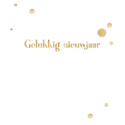 Kerstkaart bubbles in zwart-wit met goud 3
