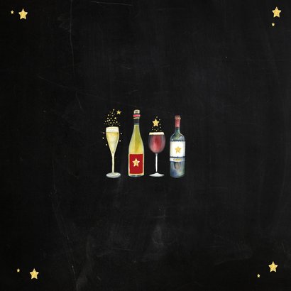 Kerstkaart chalkbord handlettering Achterkant