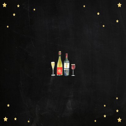 Kerstkaart chalkbord handlettering Achterkant