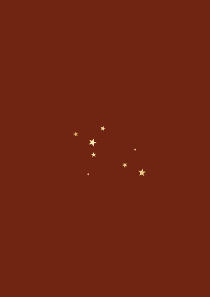 Kerstkaart christelijk jezus licht wereld kaars sterren goud Achterkant