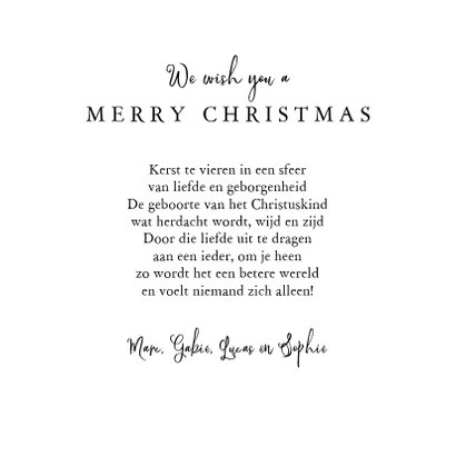 Kerstkaart Christelijk kerstboom Jezus krijtbord kalligrafie 3