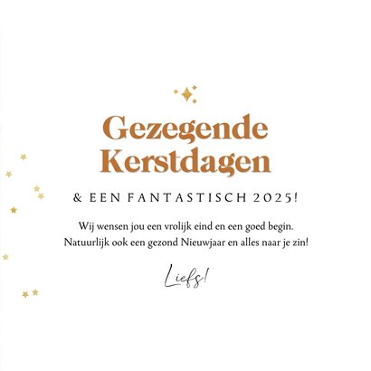 Kerstkaart christelijk schilderachtig goud silhouet 3