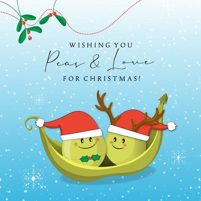 Kerstkaart christmas greetings funny sweet peas & love 2