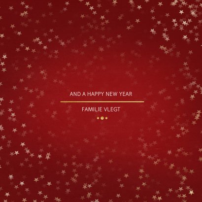 Kerstkaart Christmas rood en goud 3