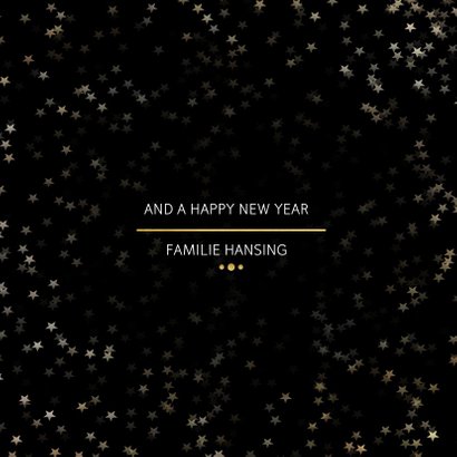 Kerstkaart Christmas zwart en goud - Een gouden kerst 3