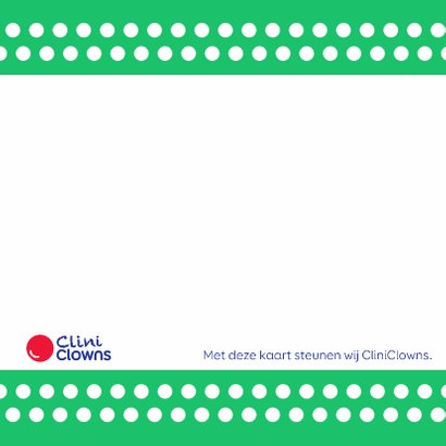 Kerstkaart CliniClowns Feest 2