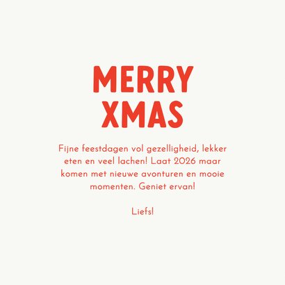 Kerstkaart cliniclowns merry xmas gestreept trendy 3