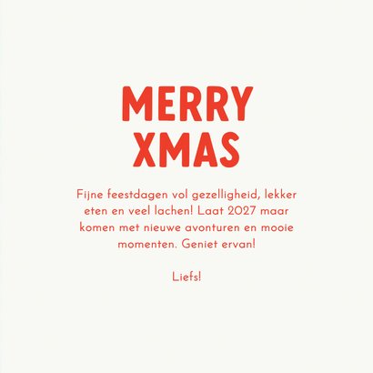 Kerstkaart cliniclowns merry xmas gestreept trendy 3
