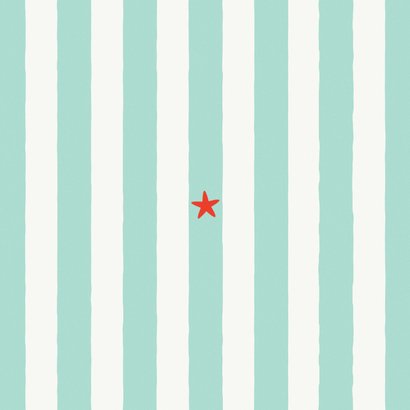 Kerstkaart cliniclowns merry xmas gestreept trendy Achterkant