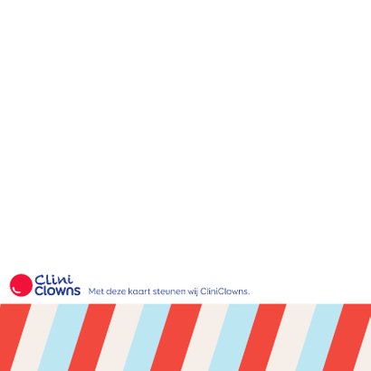 Kerstkaart CliniClowns strepen 2