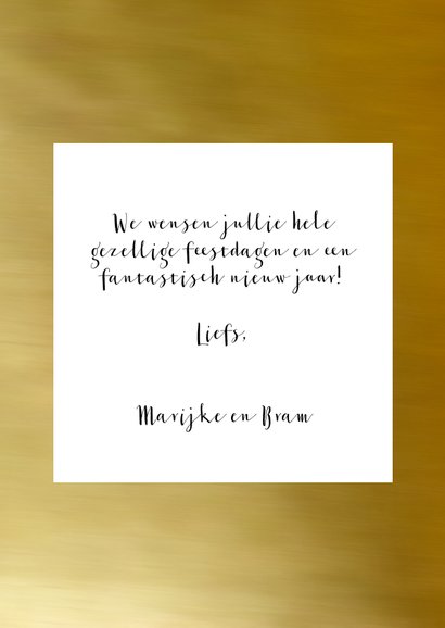Kerstkaart collage foto goud 3