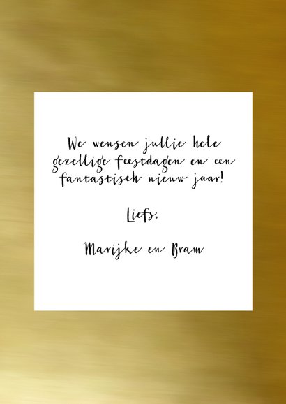 Kerstkaart collage foto goud 3