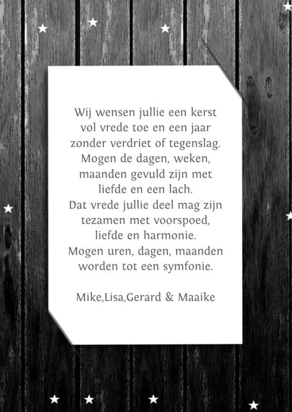 Kerstkaart collage hout 3