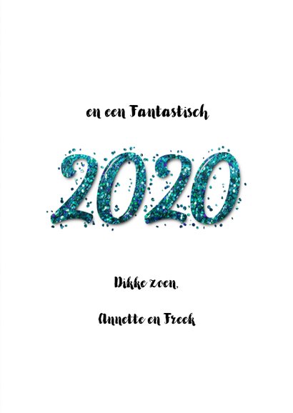 Kerstkaart confetti blauw kerst 3