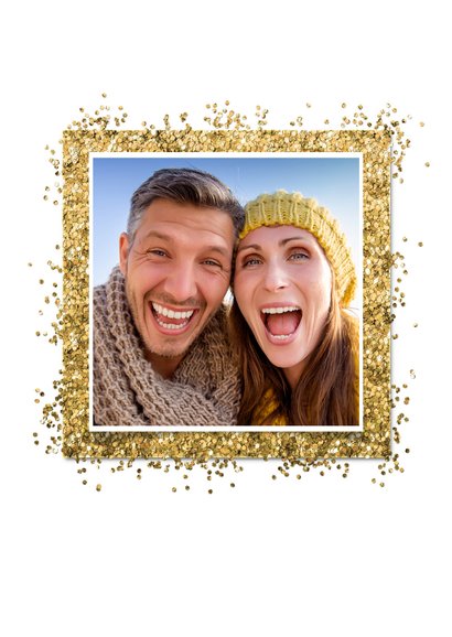 Kerstkaart confetti Christmas en eigen foto 2020 2