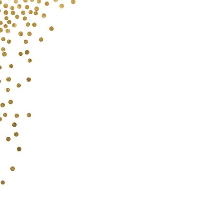 Originele kerstkaart confetti goud wit 2