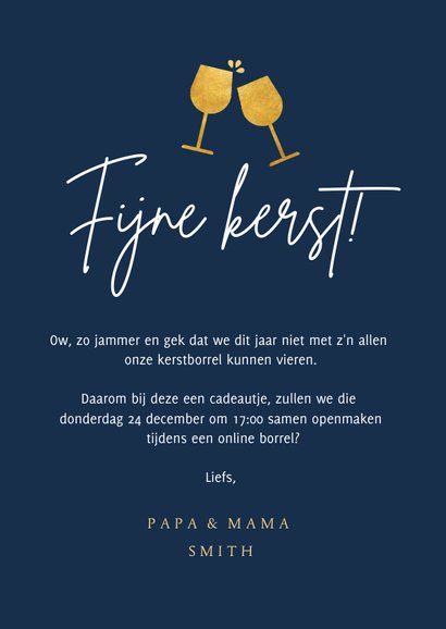 Kerstkaart corona kerstborrel papieren toost als troost 3