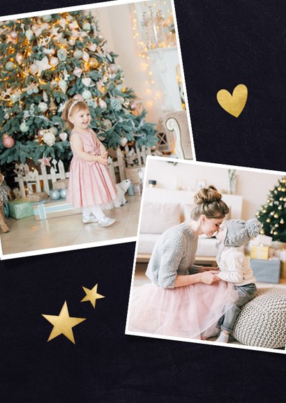 Kerstkaart Corona - Samen gaat het ons lukken kerstboom hart 2