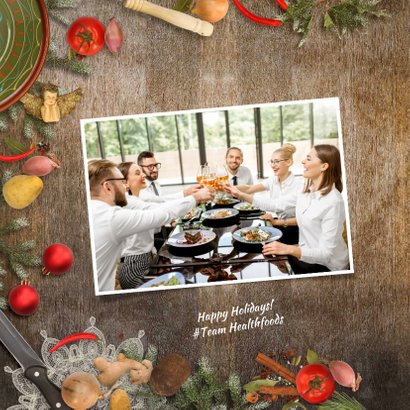 Kerstkaart culinair eten sfeer 2