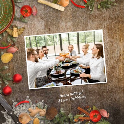 Kerstkaart culinair eten sfeer 2