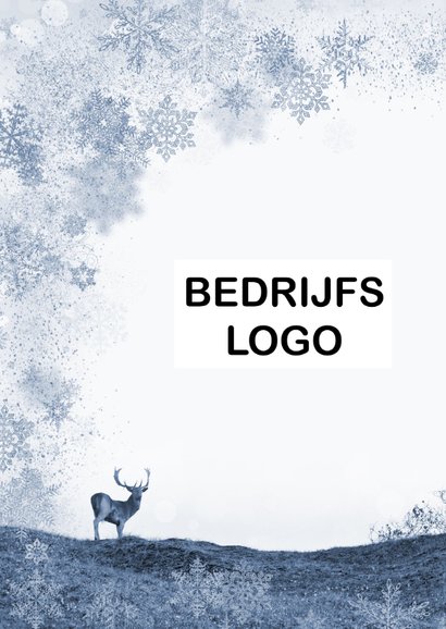 Kerstkaart damherten in duinlandschap 2