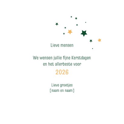 Kerstkaart de allerbeste wensen voor de allerliefste mensen 3