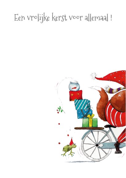 Kerstkaart de pakjes leverancier 3