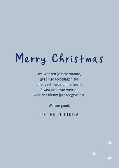 Kerstkaart Delfts blauwe foto kader fijne kerst 3