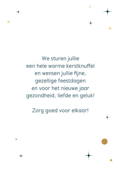 Kerstkaart dikke knuffel 3