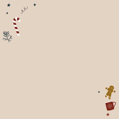 Kerstkaart - dit was met afstand een bijzonder jaar corona Achterkant