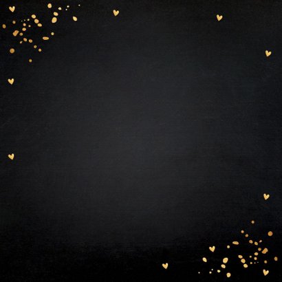 Kerstkaart donker goud typografie confetti 2