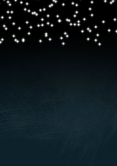 Kerstkaart donkerblauw met sterretjes 2020-2021 Achterkant