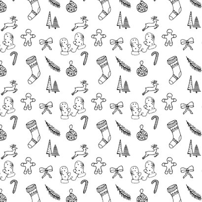 Kerstkaart doodles 2