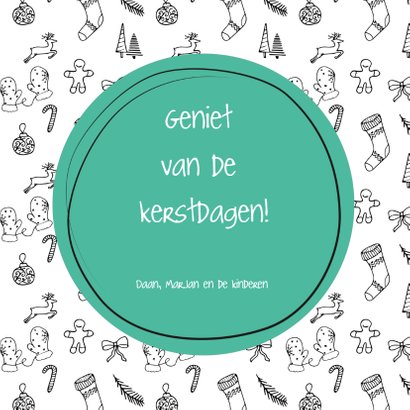 Kerstkaart doodles 3