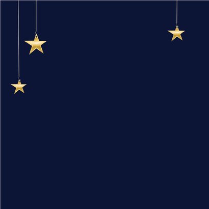 Kerstkaart drie hondjes vieren kerstmis Achterkant
