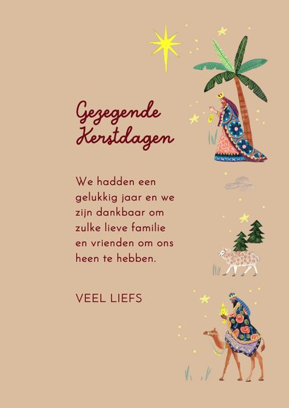 Kerstkaart drie koningen ster en engel 3