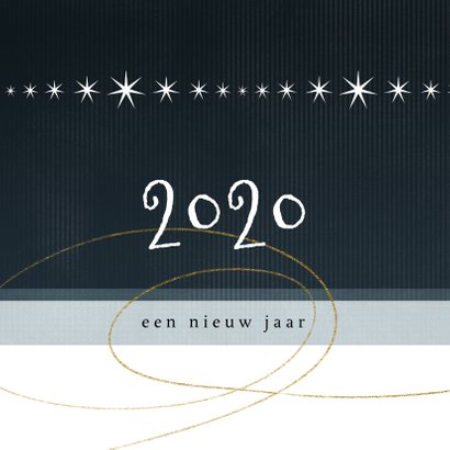 Kerstkaart 'een fijne kerst', met sterretjes en goudlook 2