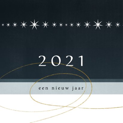 Kerstkaart 'een fijne kerst', met sterretjes en goudlook 2