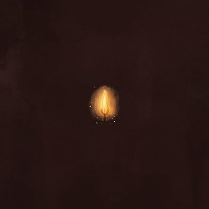 Kerstkaart een lichtje voor jou vlam Achterkant