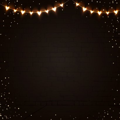 Kerstkaart eigen foto knuffel lichtgevende hartjes pinguïn Achterkant