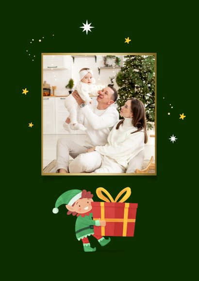 Kerstkaart elfjes rendier magische feestdagen 2026 vrolijk 2