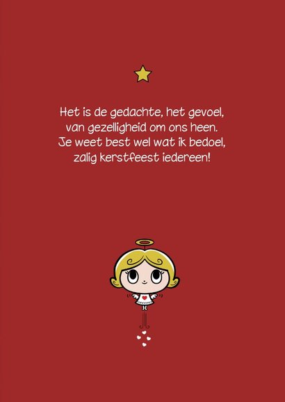 Kerstkaart engel Winter glow 3