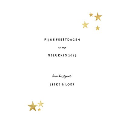 Kerstkaart feestelijk gouden kader met confetti 3