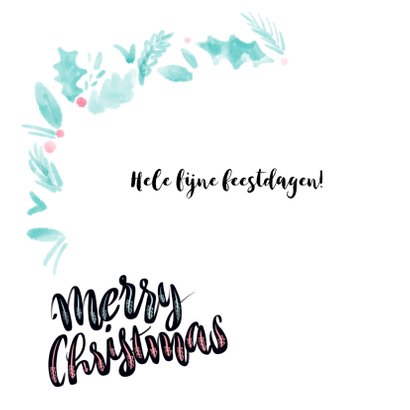 Kerstkaart feestelijke handlettering 2